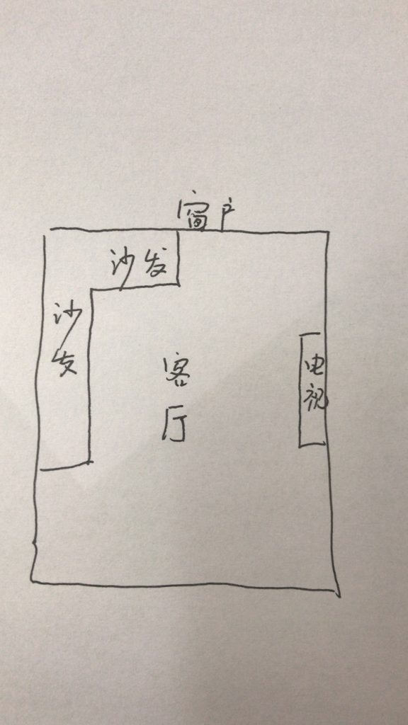 老婆发了两张照片，同样的角度，布局是反的（同样的手机拍摄）