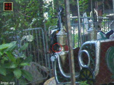 公园游乐棚内恶相女鬼