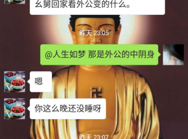 昨晚我外公的中阴身回家了，你们看我大姨和幺舅的聊天记录就明白了