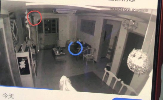 监控视频显示一个白色小纸人