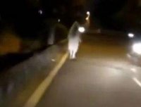 高速路的白衣人